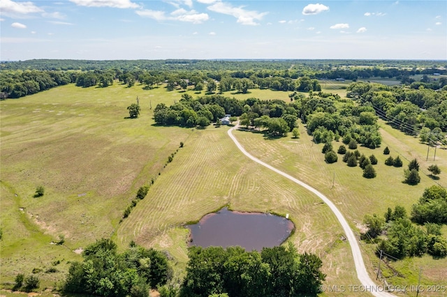 3127 Pleasant Hill Rd, Caddo, OK 74729 - aerial view of sparsely populated area featuring a large body of water