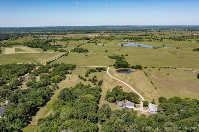 3127 Pleasant Hill Rd, Caddo, OK 74729 - aerial view of sparsely populated area featuring a nearby body of water