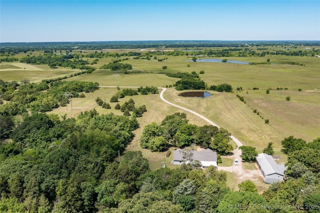 3127 Pleasant Hill Rd, Caddo, OK 74729 - aerial view of sparsely populated area featuring a nearby body of water