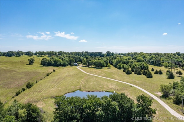 3127 Pleasant Hill Rd, Caddo, OK 74729 - overview of rural landscape featuring a nearby body of water