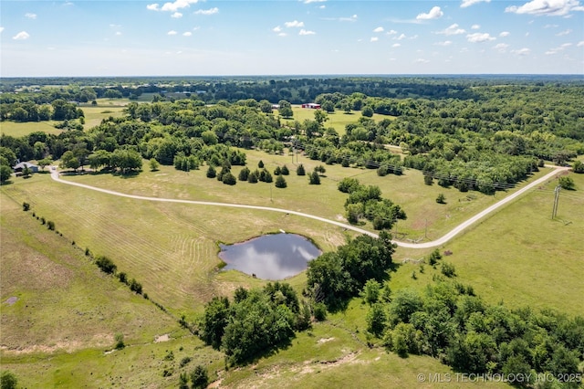3127 Pleasant Hill Rd, Caddo, OK 74729 - overview of rural landscape with a large body of water