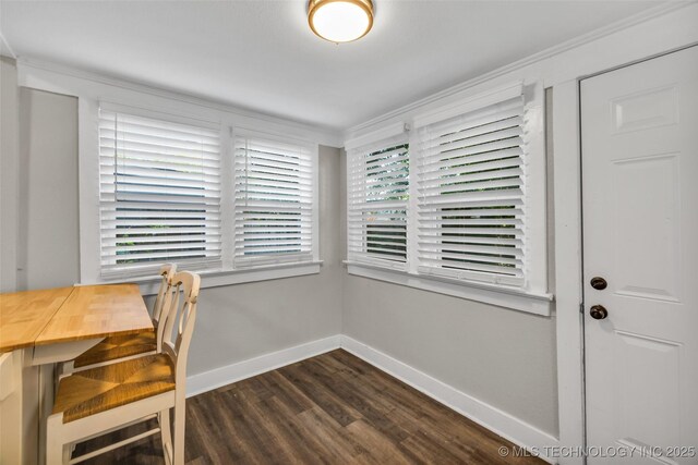 149 N Columbia Pl, Tulsa, OK 74110 - unfurnished office with dark wood finished floors and ornamental molding