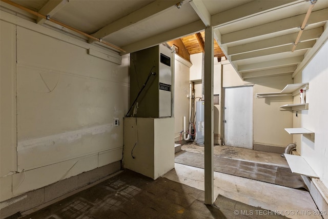 723 W 16th St, Ada, OK 74820 - basement with water heater