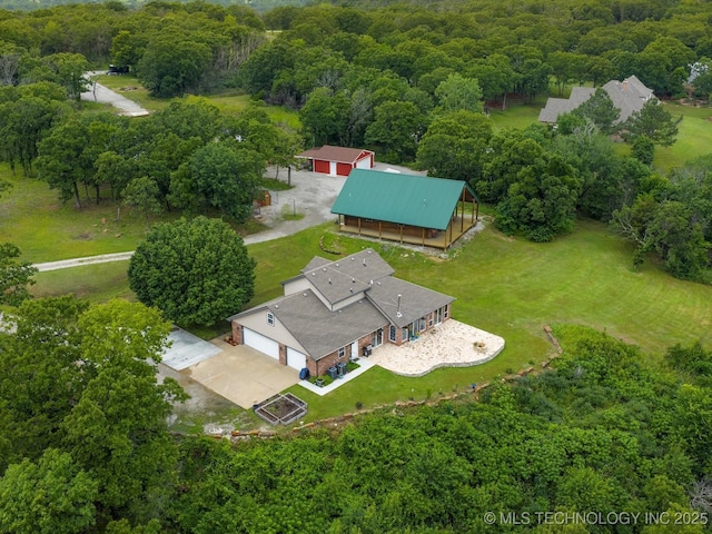 3730 E Mountain Rd, Bartlesville, OK 74003 - view from above of property featuring a forest