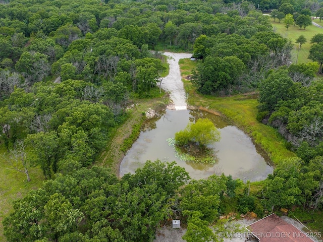 3730 E Mountain Rd, Bartlesville, OK 74003 - drone / aerial view of a large body of water and a forest