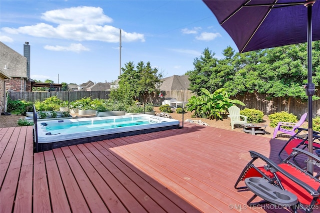 812 N Butternut Ave, Broken Arrow, OK 74012 - wooden deck featuring a fenced backyard and a fire pit
