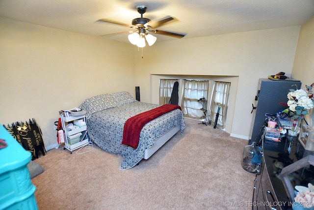 21887 Coffee Hollow Rd, Tahlequah, OK 74464 - carpeted bedroom featuring ceiling fan and baseboards