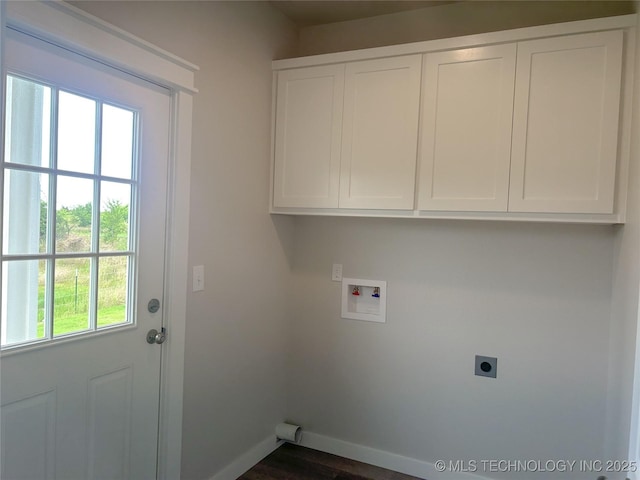 373 Worth Ave, Durant, OK 74701 - laundry area featuring hookup for an electric dryer, hookup for a washing machine, and cabinet space