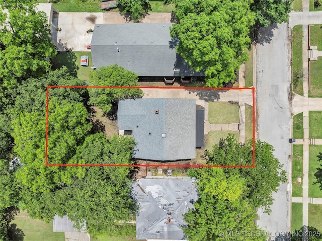 408 K SW, Ardmore, OK 73401 - aerial view of property's location with property boundaries highlighted
