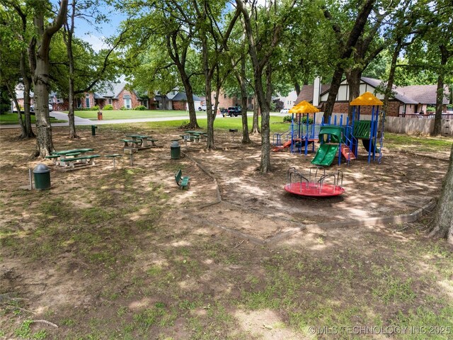 8811 E 110th St S, Bixby, OK 74133 - communal playground with a residential view