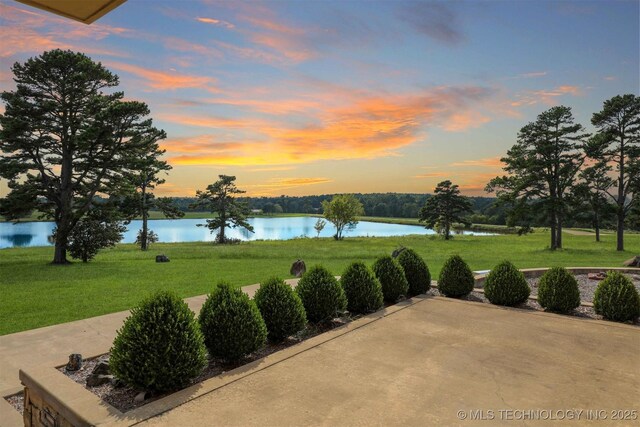 421403 E 1920th Rd, Antlers, OK 74523 - view of patio / terrace with a water view