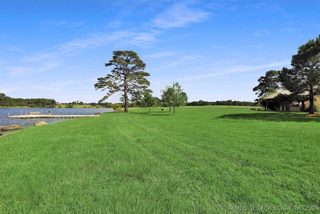 421403 E 1920th Rd, Antlers, OK 74523 - view of grassy yard with a water view