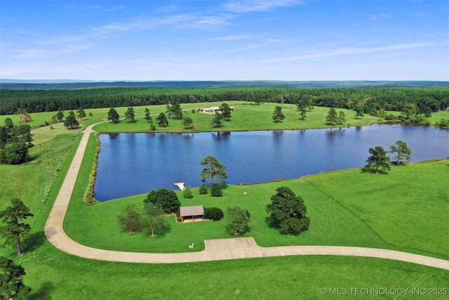 421403 E 1920th Rd, Antlers, OK 74523 - aerial view of a nearby body of water and a forest