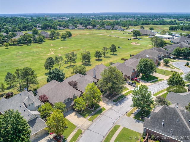 9025 N 100th E Ave, Owasso, OK 74055 - aerial perspective of suburban area featuring a local golf course