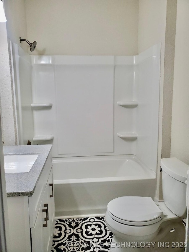 1319 Bixby St, Ardmore, OK 73401 - full bath with vanity, shower / bath combination, and tile patterned flooring