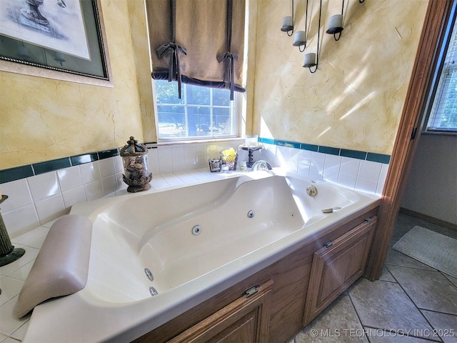 17978 W Stone Chapel Rd, Tahlequah, OK 74464 - bathroom with a tub with jets and healthy amount of natural light