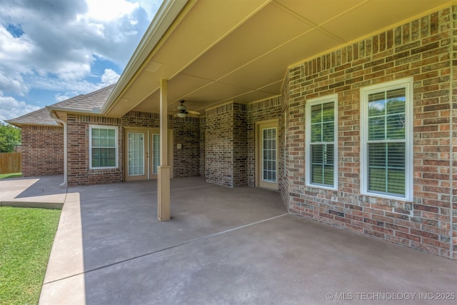 3302 Callaway Dr, Claremore, OK 74019 - view of patio / terrace with a ceiling fan