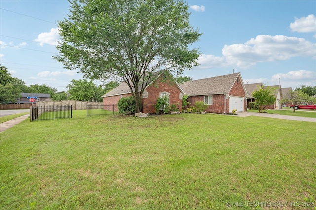 1701 W Durham St, Broken Arrow, OK 74011 - view of front of house featuring concrete driveway, brick siding, an attached garage, and a shingled roof