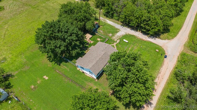 525 S 3rd Ave, Hallett, OK 74034 - bird's eye view