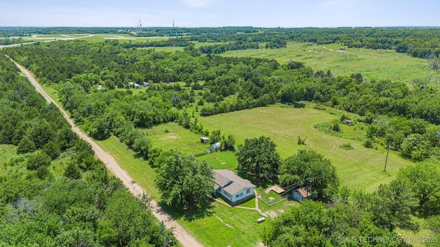 525 S 3rd Ave, Hallett, OK 74034 - aerial view of sparsely populated area