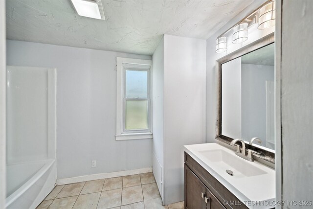 525 S 3rd Ave, Hallett, OK 74034 - full bath featuring vanity and tile patterned floors