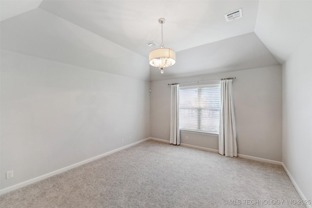 113 E 128th St S, Jenks, OK 74037 - carpeted empty room featuring lofted ceiling and baseboards