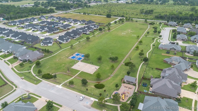 113 E 128th St S, Jenks, OK 74037 - aerial overview of property's location with nearby suburban area