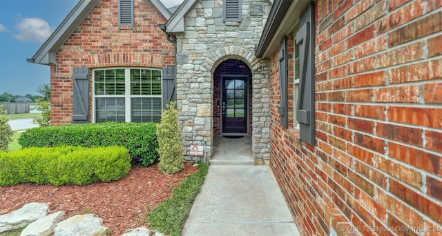 113 E 128th St S, Jenks, OK 74037 - property entrance with brick siding and stone siding