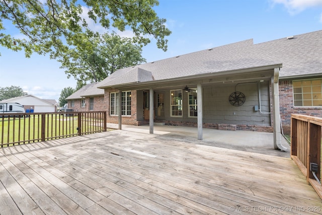 209 Shell Ln, Durant, OK 74701 - wooden deck with a yard