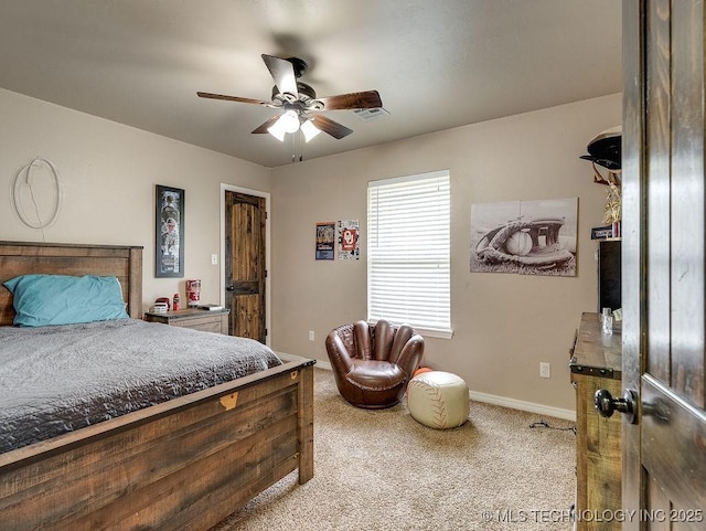 23997 County Road 1475th Loop, Ada, OK 74820 - bedroom featuring carpet floors and ceiling fan