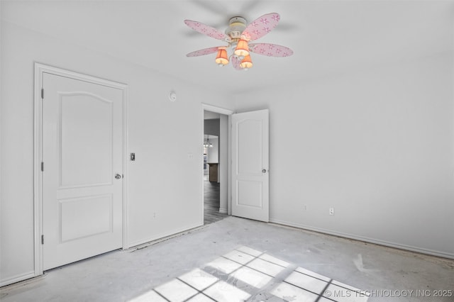 13124 N 133rd E Ave, Collinsville, OK 74021 - unfurnished bedroom featuring baseboards and ceiling fan