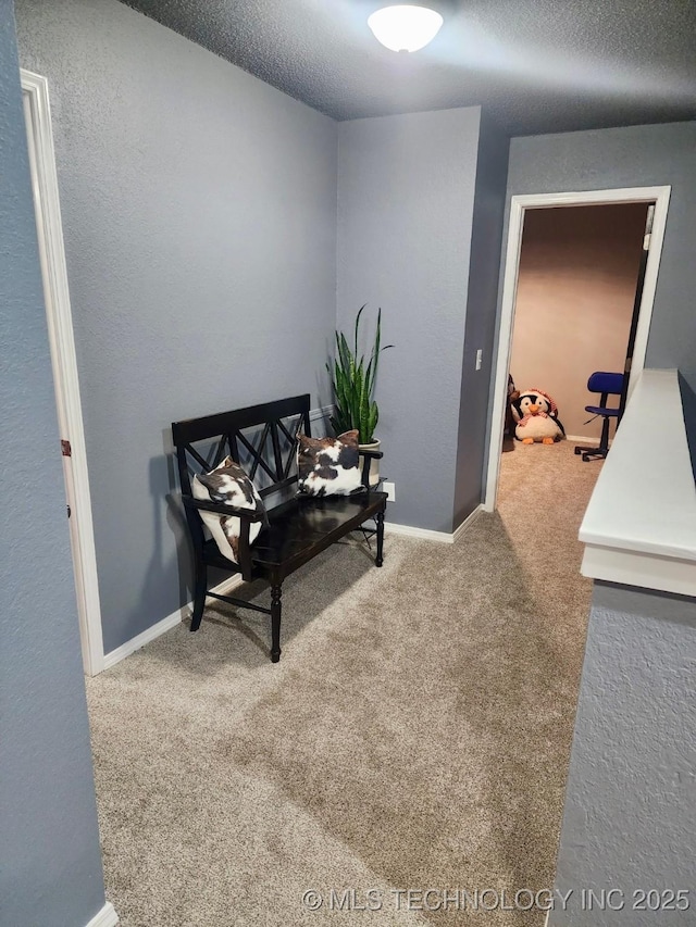 3617 S 74th W Ct, Tulsa, OK 74107 - carpeted office space with a textured ceiling and baseboards