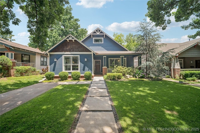 1617 S St Louis Ave, Tulsa, OK 74120 - craftsman-style home featuring a front yard and covered porch
