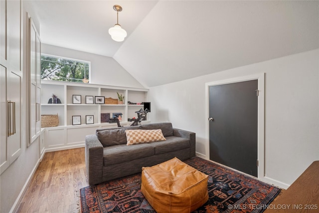 1617 S St Louis Ave, Tulsa, OK 74120 - living room featuring vaulted ceiling and light wood-type flooring