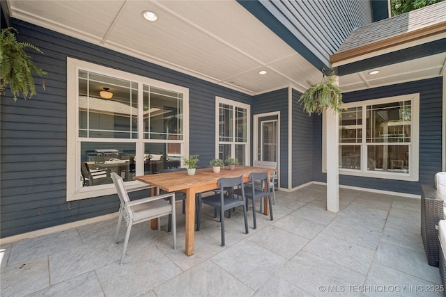 1617 S St Louis Ave, Tulsa, OK 74120 - view of patio / terrace featuring outdoor dining area