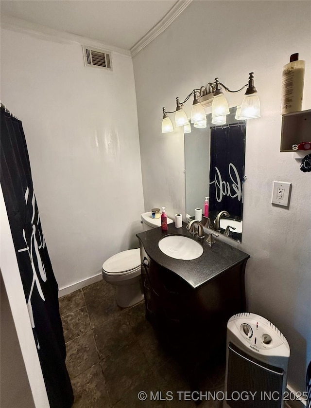 416 E 7th St, Dewey, OK 74029 - full bath with ornamental molding, vanity, and curtained shower