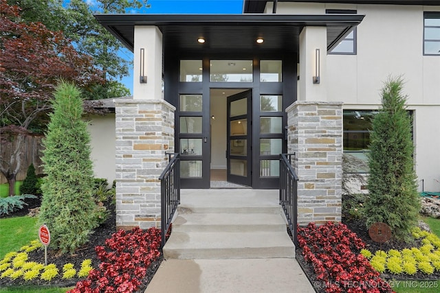 2227 E 26th Pl, Tulsa, OK 74114 - entrance to property with stucco siding and stone siding