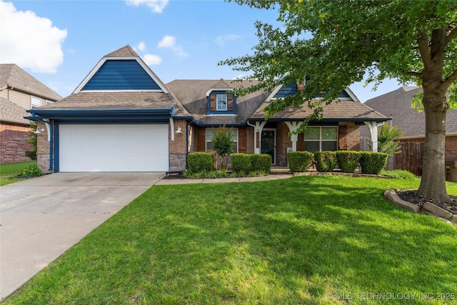 1908 E 133rd Ct, Bixby, OK 74008 - view of front of property with an attached garage, driveway, a shingled roof, and brick siding