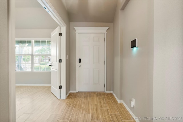 1908 E 133rd Ct, Bixby, OK 74008 - foyer with baseboards and light wood-style flooring