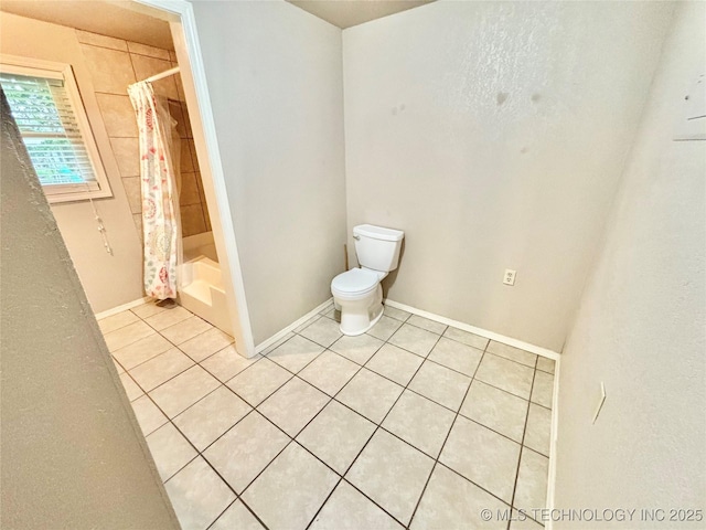 106 E Elk Rd, Whitefield, OK 74472 - full bathroom featuring tile patterned floors and curtained shower
