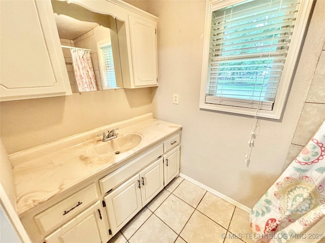 106 E Elk Rd, Whitefield, OK 74472 - bathroom with vanity and tile patterned flooring