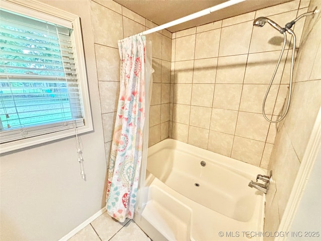 106 E Elk Rd, Whitefield, OK 74472 - full bath featuring tile patterned floors, shower / bath combo, and plenty of natural light