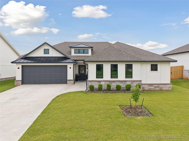 3117 W Winston St, Broken Arrow, OK 74011 - view of front of home featuring a shingled roof, a garage, concrete driveway, and board and batten siding