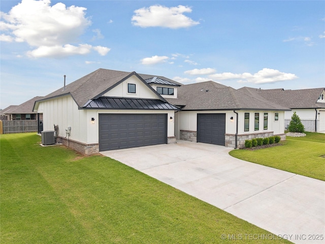 3117 W Winston St, Broken Arrow, OK 74011 - modern farmhouse featuring board and batten siding, a garage, concrete driveway, and a shingled roof