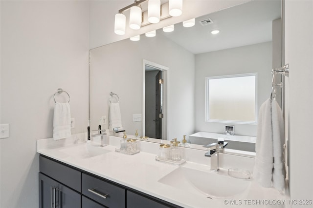 3117 W Winston St, Broken Arrow, OK 74011 - full bath with double vanity and a soaking tub