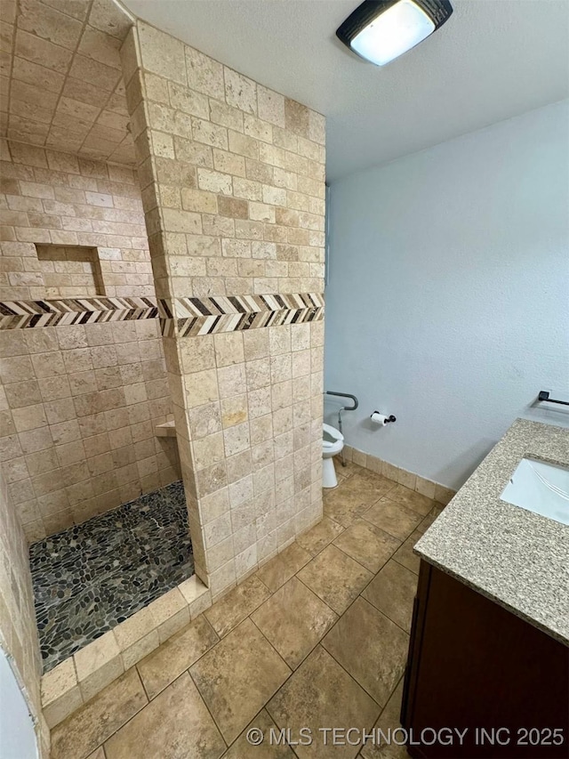 5101 S Spruce Dr, Sand Springs, OK 74063 - full bath with vanity, a walk in shower, and a bidet
