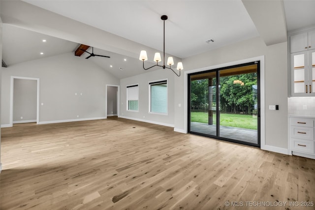6364 N Blue Sage Dr, Owasso, OK 74055 - unfurnished dining area featuring light wood-style floors, recessed lighting, and a chandelier