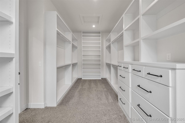 6364 N Blue Sage Dr, Owasso, OK 74055 - spacious closet featuring light colored carpet and attic access