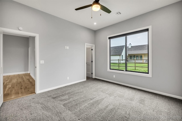 6364 N Blue Sage Dr, Owasso, OK 74055 - carpeted empty room featuring a ceiling fan and baseboards