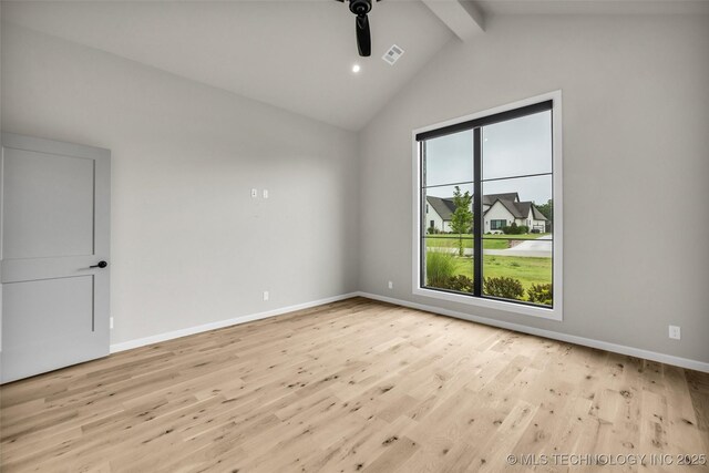 6364 N Blue Sage Dr, Owasso, OK 74055 - spare room with wood finished floors, ceiling fan, and recessed lighting